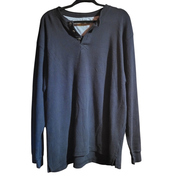 Gelert Navy Long Sleeve Quarter Button Henley Shirt 2XL - Picture 1 of 4